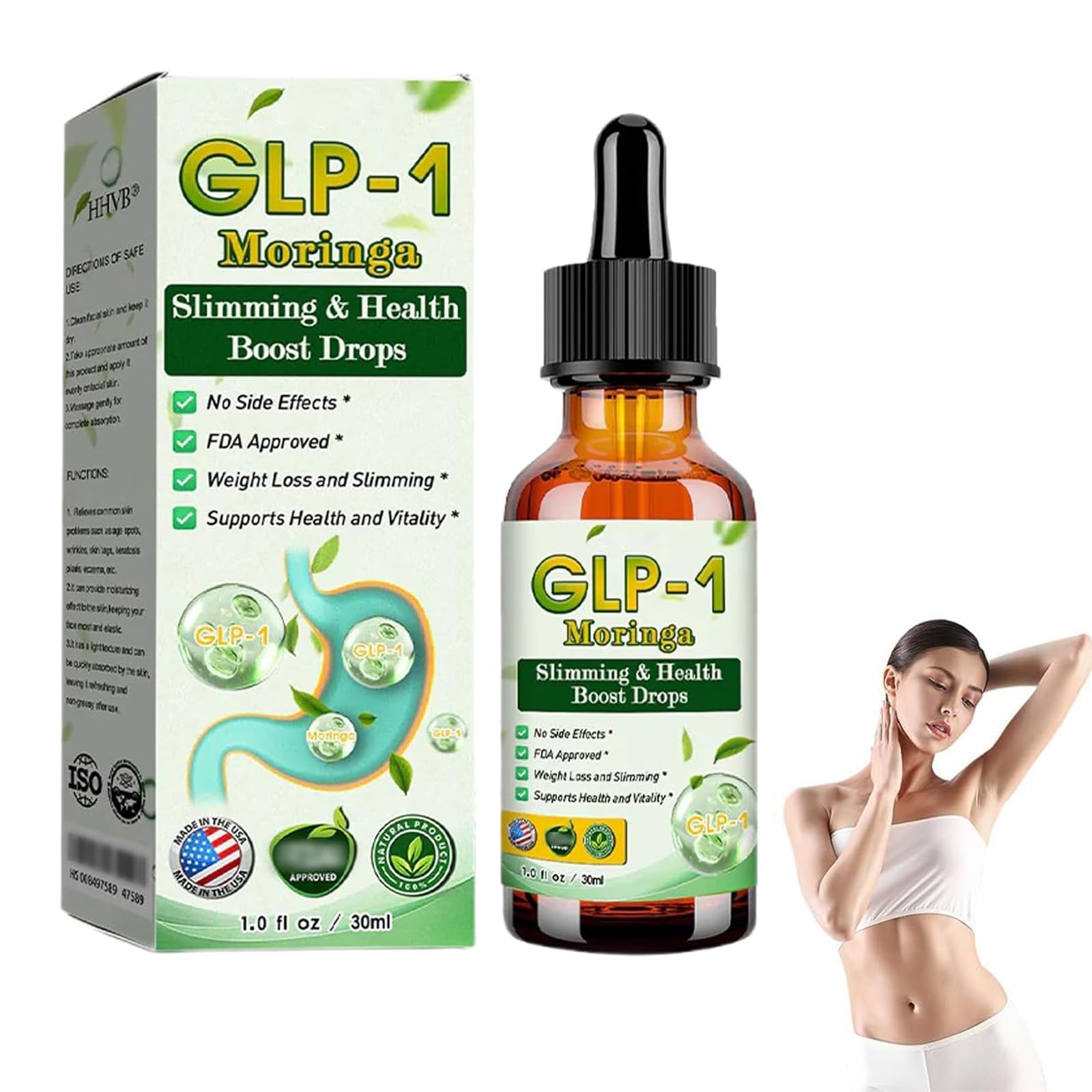 GLP-1 Drops, Advanced GLP-1 Drops, Organic Moringa GLP-1-30ML