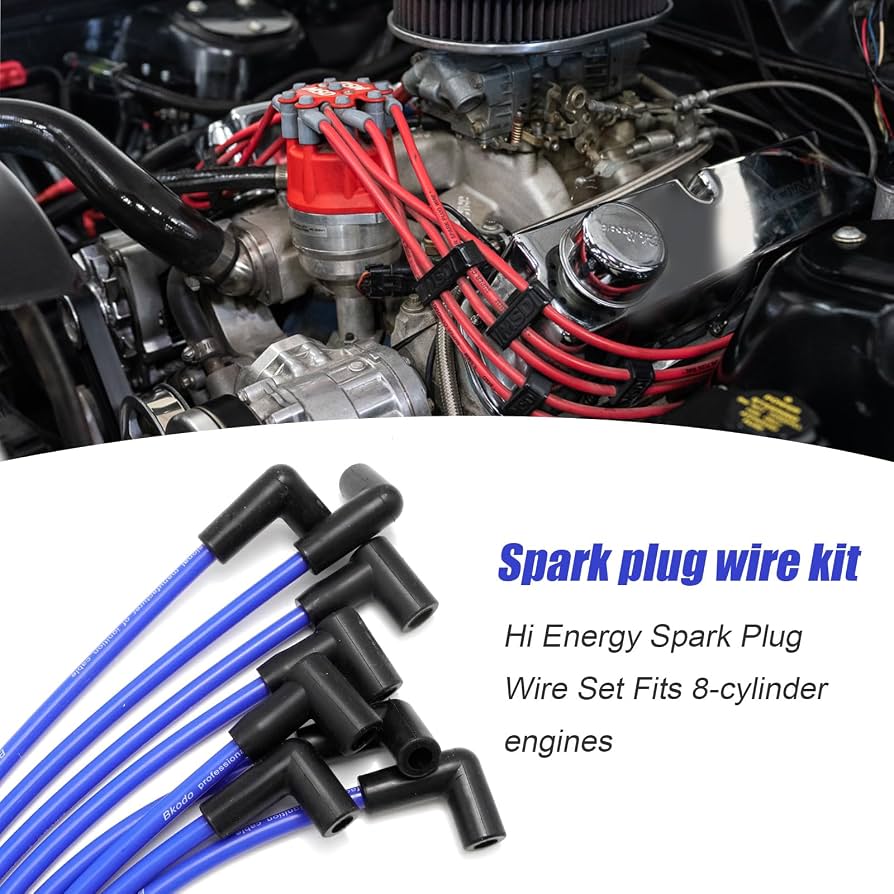 Accel 8mm Spark Plug Wire Set For 1955-74 Small Block Chevy 327 350 383 V8 - Female Distributor Ends (4043K)