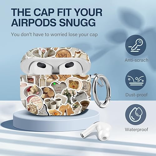Vista 123 de Maxjoy for AirPods 2nd Generation Case, Unique Design Hard Protective Shockproof Airpods Case Cover with Keychain Compatible with Apple AirPods Sea