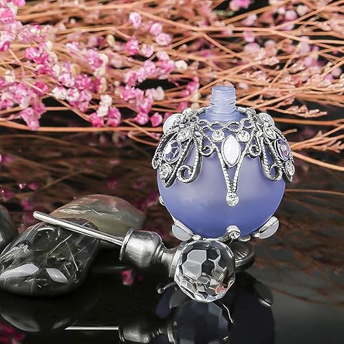 Miniatura 4 de Paquete de botellas de perfume de vidrio vintage y de flores