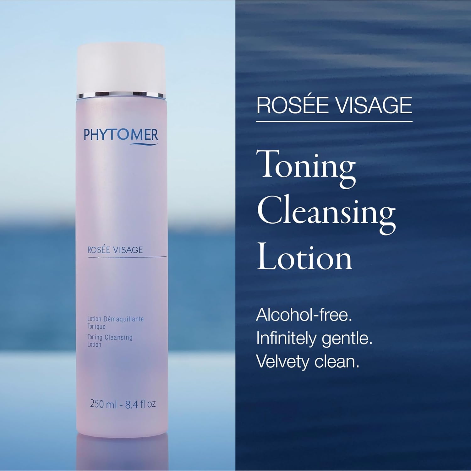 PHYTOMER Rosee Visage Toning Cleansing Lotion | All in One Cleanser, Makeup Remover & Toner for Face | Alcohol-Free | Safe, Natural Ingredients | 8.4 Fl Oz - Image 2