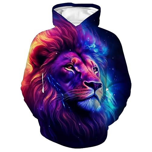 Horse Hoodies for Boys Girls 3D Printed Hooded Sweatshirts Long