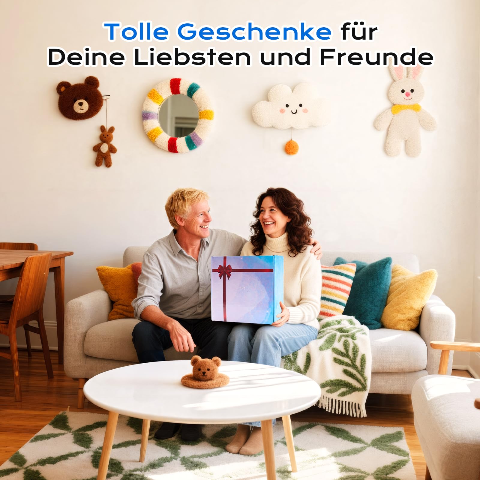 BESGEER Tufting Gun Starter-Kit, Komplettes Tufting-Set mit 2-in-1 Cut-&Loop-Pile Teppichpistole, Tufting Machine (Blau)