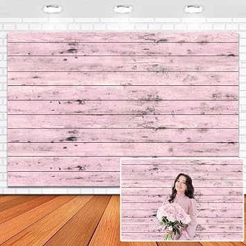 Vintage Pink Wooden Wall Backdrop 5x3ft Vinyl Light Pink Wood Planks Wooden Board Barnwood Background Newborn Baby Girls Portrait Birthday Party Decor Wallpaper Photography Props
