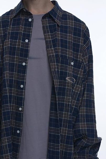 Amazon.co.jp: [GRAILZ] OVERSIZE CHECK SHIRTS オーバーサイズ