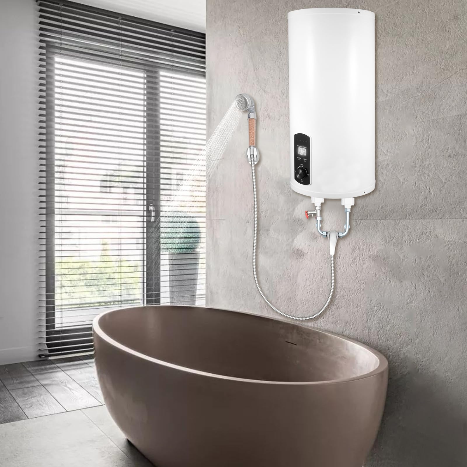 2KW 220V Boiler 80L Smart Warmwasserboiler mit Temperaturanzeigee | Durchlauferhitzer Küche, Wasserboiler, Temperatur einstellbar 77-167°F, für Toiletten RV Badezimmer Friseursalons