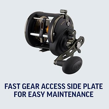 PENN Squall II Level Wind Multiplier Fishing Reel - Boat, Kayak or Shore - Strong, Powerful Multiplier for Big Fish