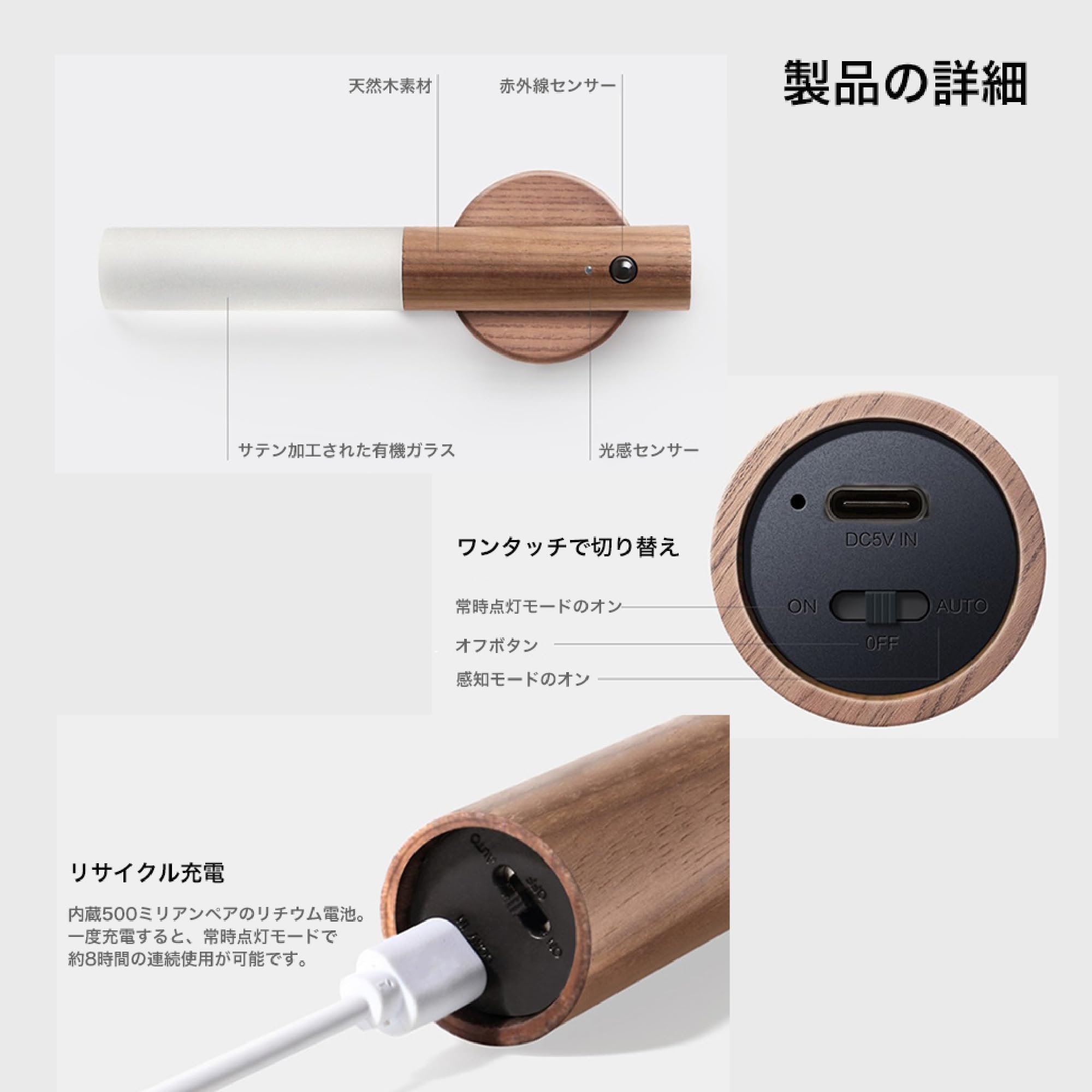 LED照明器具 SANWA SUPPLY 人感センサーライト センサーライト 室内 足元灯