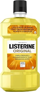 Listerine Original Antiseptic Oral Care Mouthwash to Kill 99% of Germs that Cause Bad Breath, Plaque and Gingivitis, ADA-A...