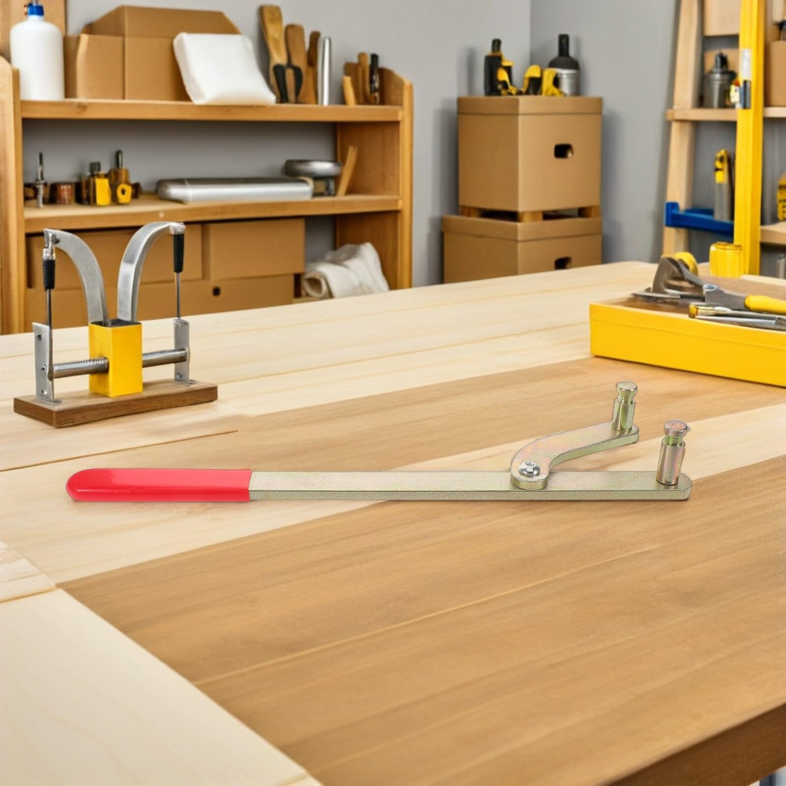 Strumento di Bloccaggio Puleggia Regolabile in Acciaio al Carbonio per Albero a Camme, Utensile per Cinghia di Distribuzione e Manutenzione Motore, Supporto Puleggia per Officina