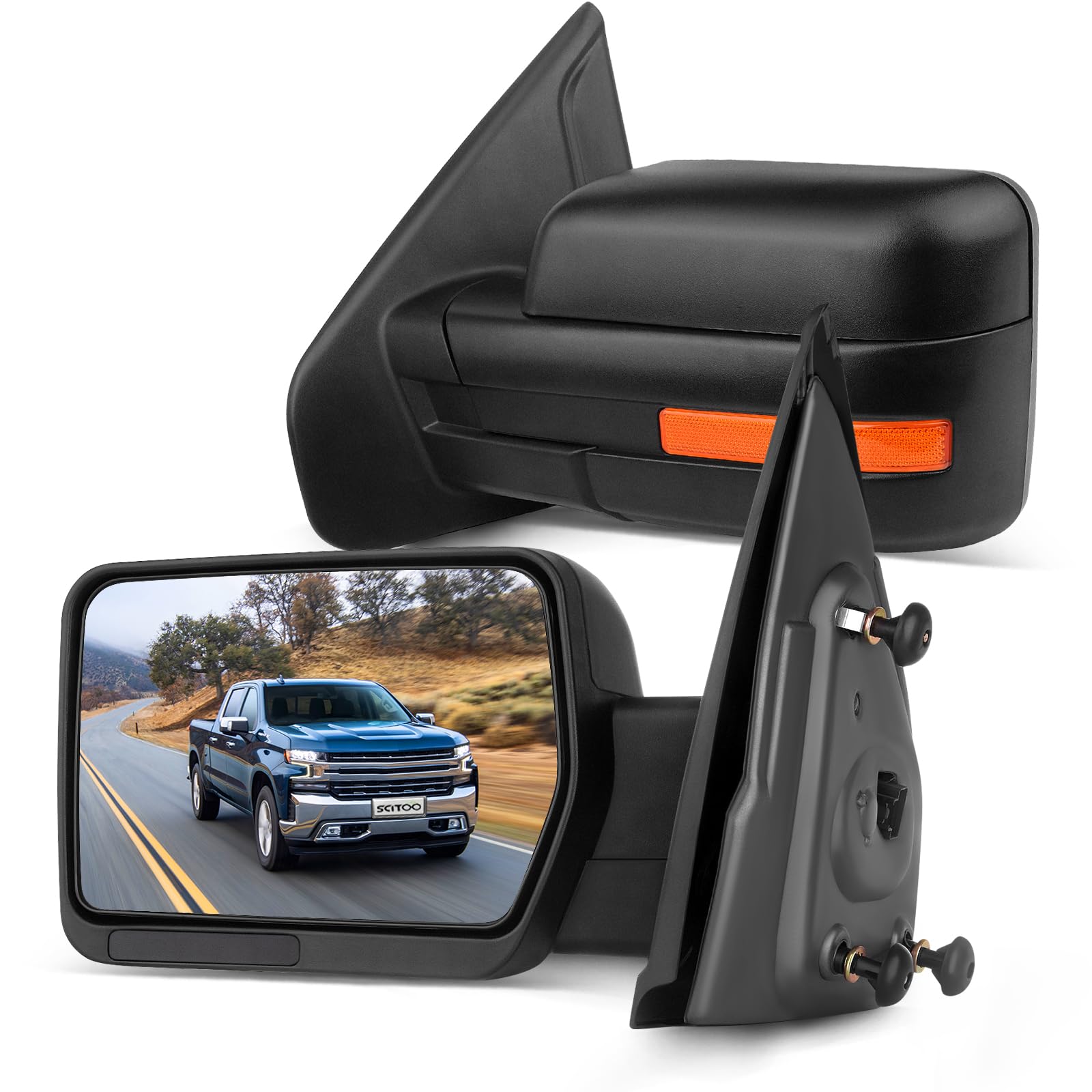SCITOO Towing Mirrors Compatible with 2004-2014 For Ford For F-150 Series