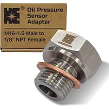 Cosmostar Stainless Steel Oil Pressure Sensor Adapter M16-1.5 Male to 1/8" NPT Female, Compatible with GM LS Engines LS1 LSX LS3 5.3L 6.0L | High-Durability, Leak-Proof Precision for Engine Swaps