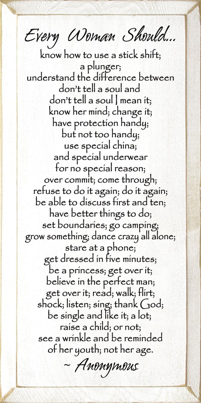 Wooden Sign - Every Woman Should... (Black)