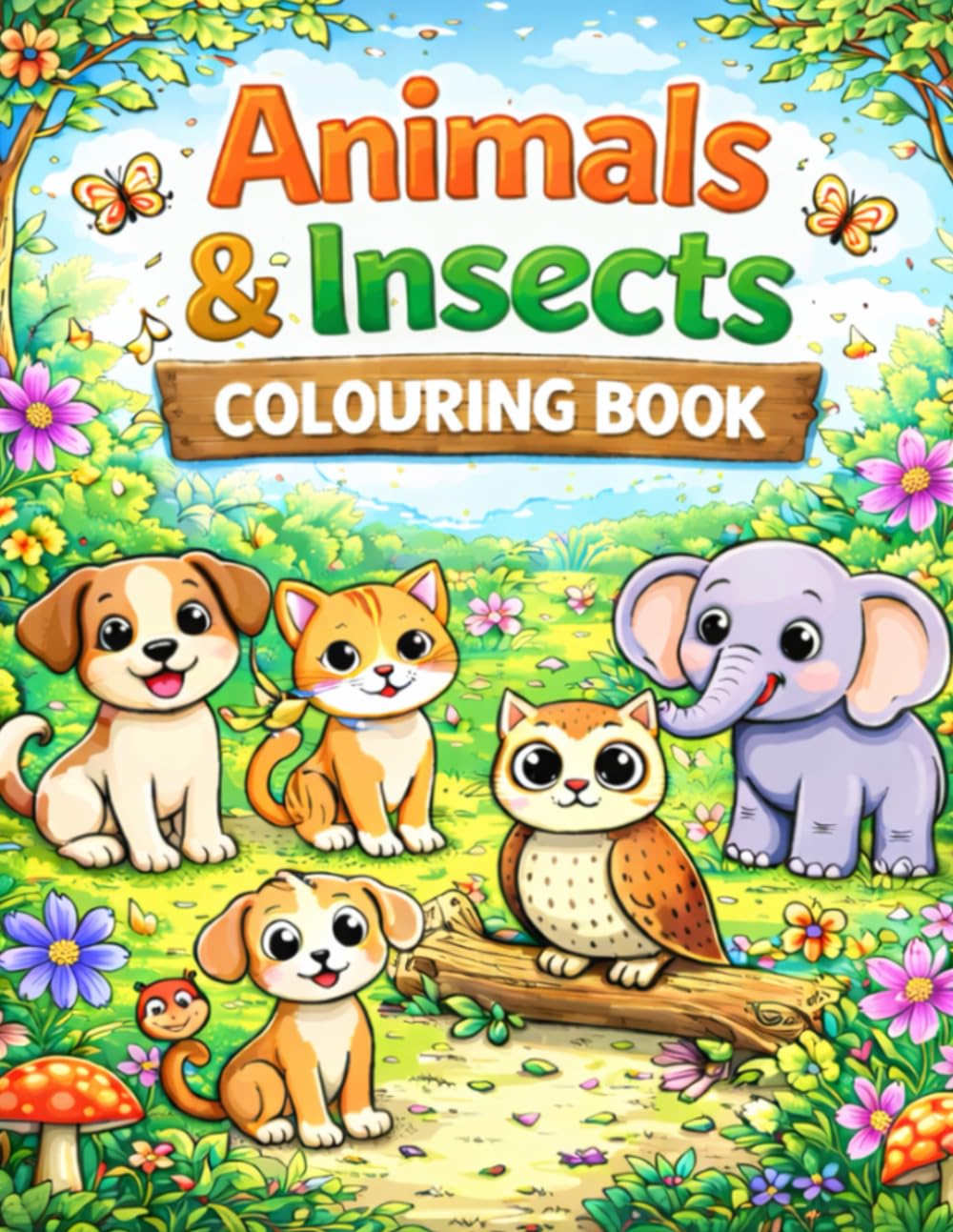 Animals And Insects Colouring Book