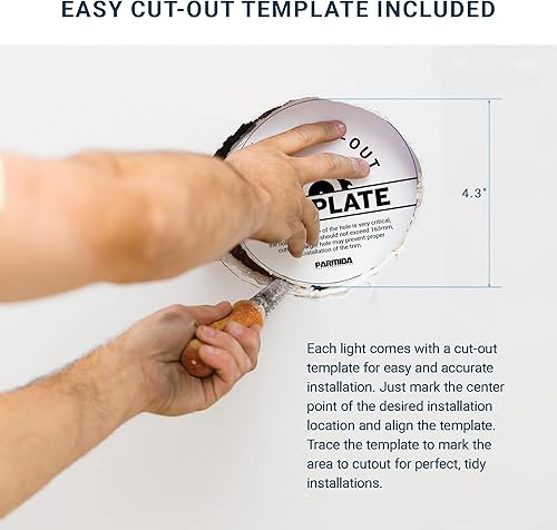 Miniatura 7 de PARMIDA - Paquete de 6 luces LED empotrables cuadradas 5CCT de 4 pulgadas con caja de conexiones, 2700 K3000 K3500 K4000 K5000 K, 5 colores