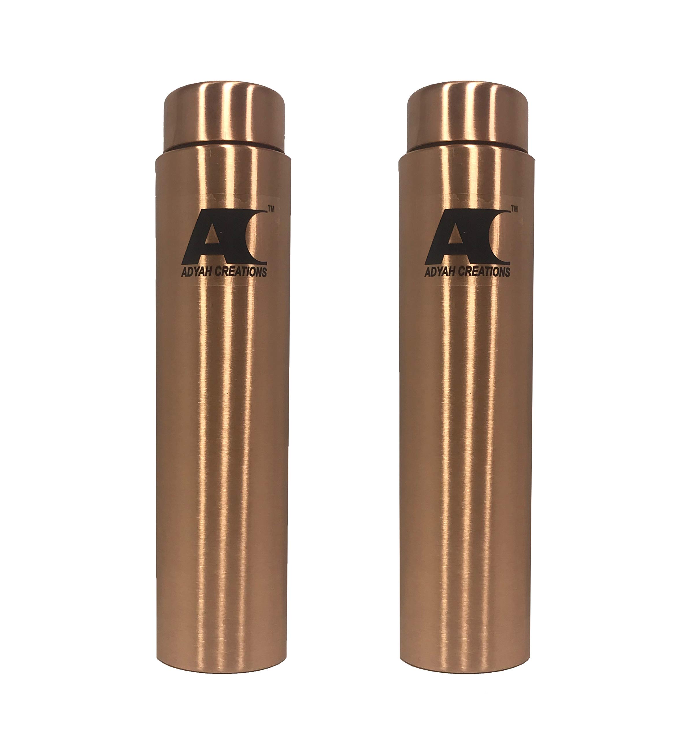 ADYAHCREATIONS Sleek Design Water Copper Bottle Best for Health Benefit Pack of 2 1000 ml Bottle