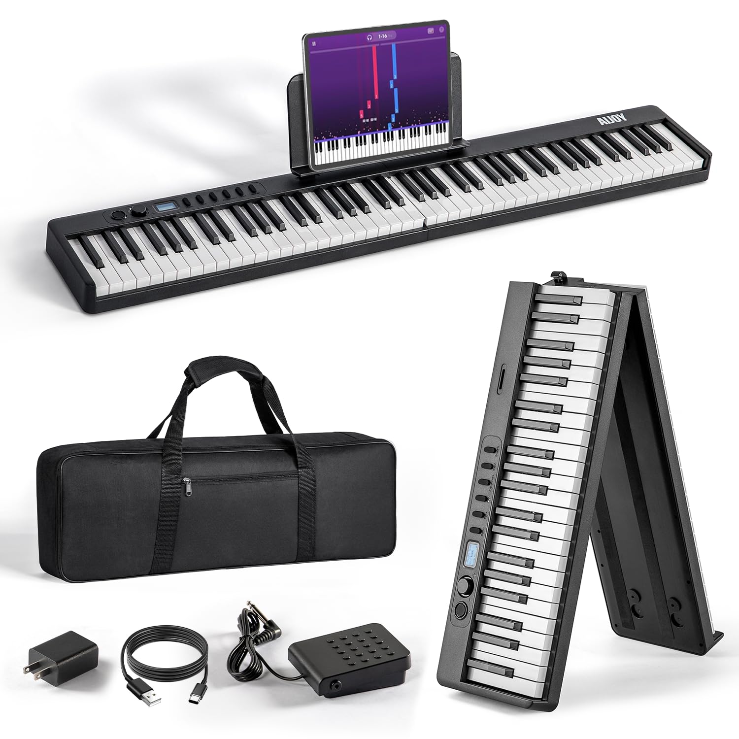 Photo 1 of AiJoy Portable Piano Keyboard 88 Keys Semi-Weighted Keyboard Piano