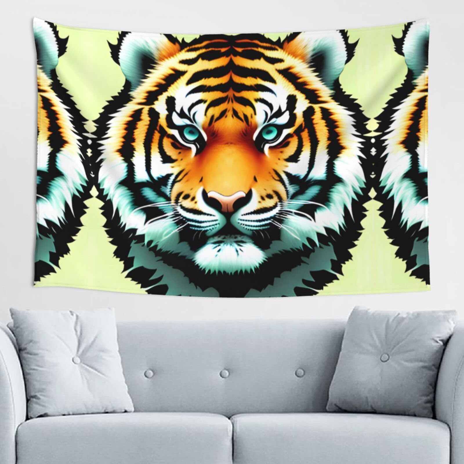 ZZYYDS Little fat tiger head Wall Decor Tapestry 60x40in, Wall Hanging, Home Decor, Dorm Decor, Porch Tapestry, etc.