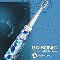 Vista 5 de Cepillo de dientes eléctrico Pop Sonic (burbuja azul) – Cepillos de dientes de viaje con batería AAA Cepillos de dientes eléctricos para niños