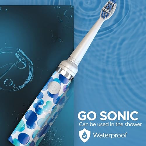 Miniatura 5 de Cepillo de dientes eléctrico Pop Sonic (burbuja azul)  Cepillos de dientes de viaje con batería AAA  Cepillos de dientes eléctricos para niños con 2