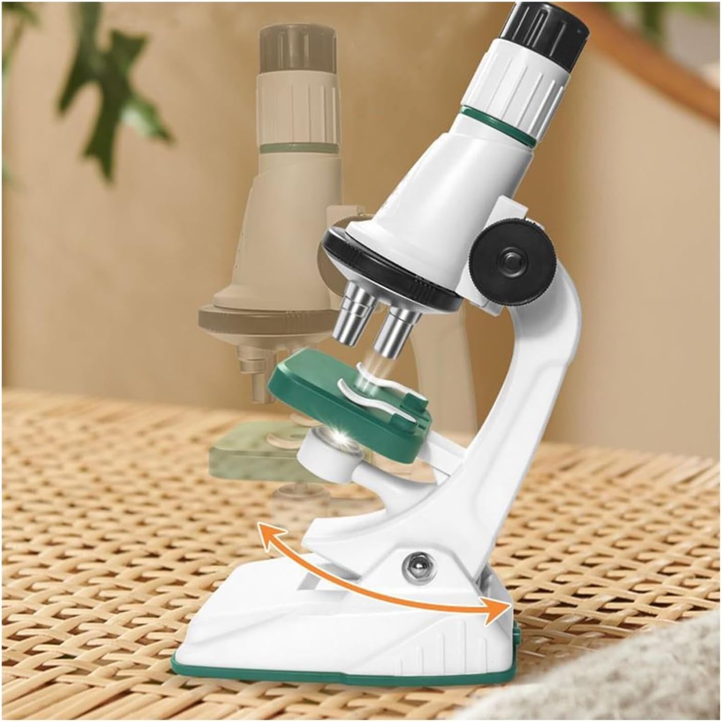 Microscope Kit for Kids Compound Microscopes with LED Lighting, for Students School Lab Home Education Portable microscopes