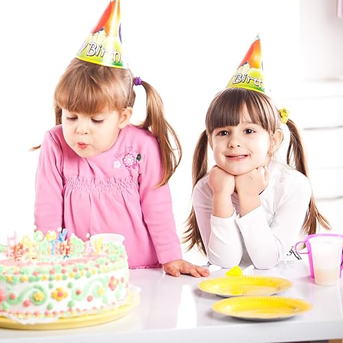 Vista 5 de Nicunom 200 platos de papel para fiestas, platos de postre desechables de 7 pulgadas, platos redondos de colores surtidos, a granel para fiestas