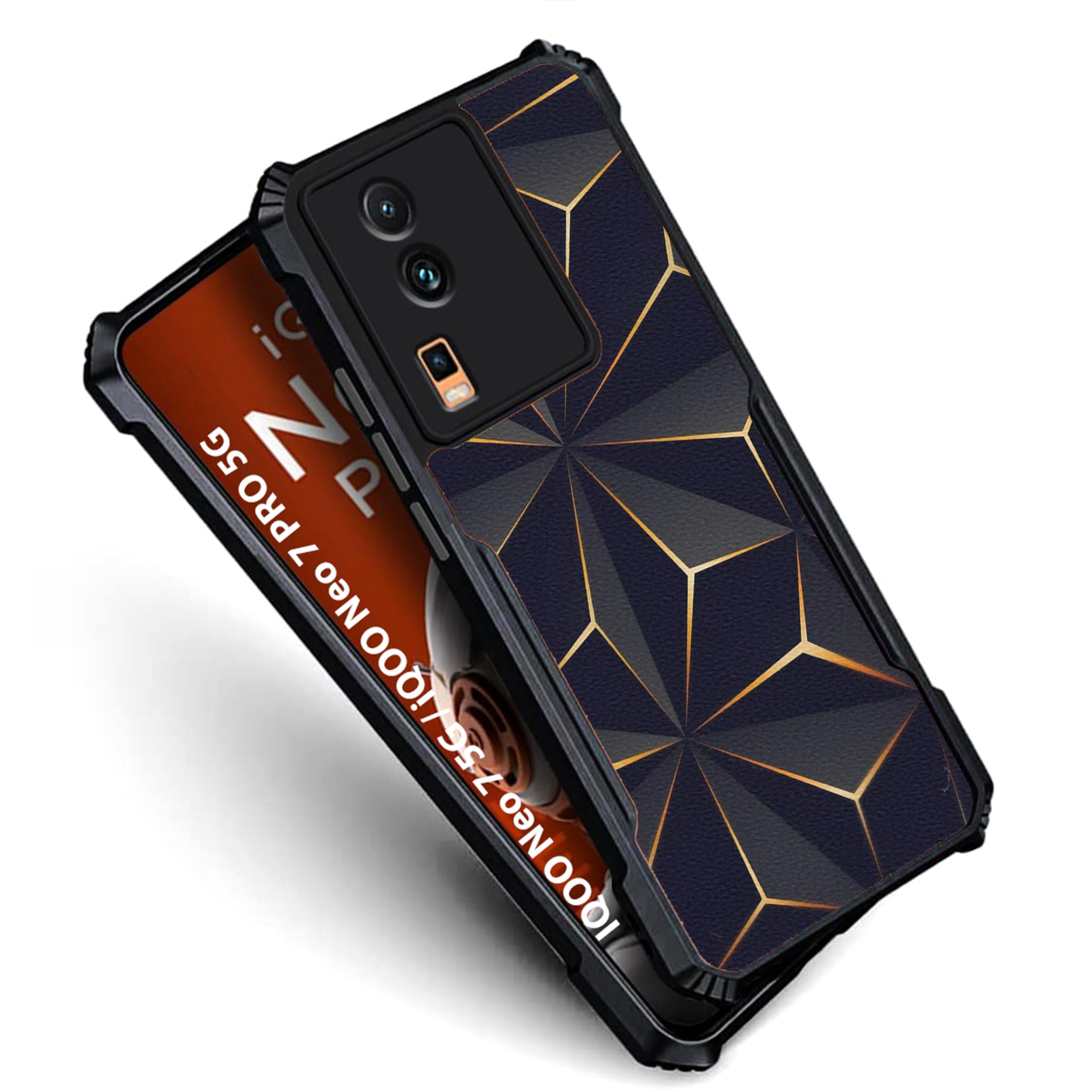 COBERTA Slim Shockproof 360 Degree Protection Design Back Cover Case for IQOO Neo 7 PRO 5G | (Black and Gold Bright Star) (B0CMQBDKG7) Amazon Price History, Amazon Price Tracker