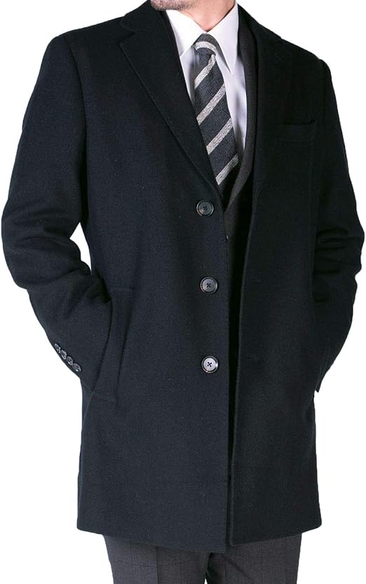 Amazon Richard Neil チェスターコート メンズ ウール混 ツイード素材 ヘリンボン柄 3ツボタン シングル コート 秋冬 ブラックr Az34w19c916 994 Ll コート ジャケット 通販