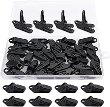 YIXISI 30 PCS Tarp Clips, Windproof Lock Grip, Tarpaulin Clips, Awning Clamp Grip for Outdoor Activities Camp Tent and Accessories Hiking Camping (Black)