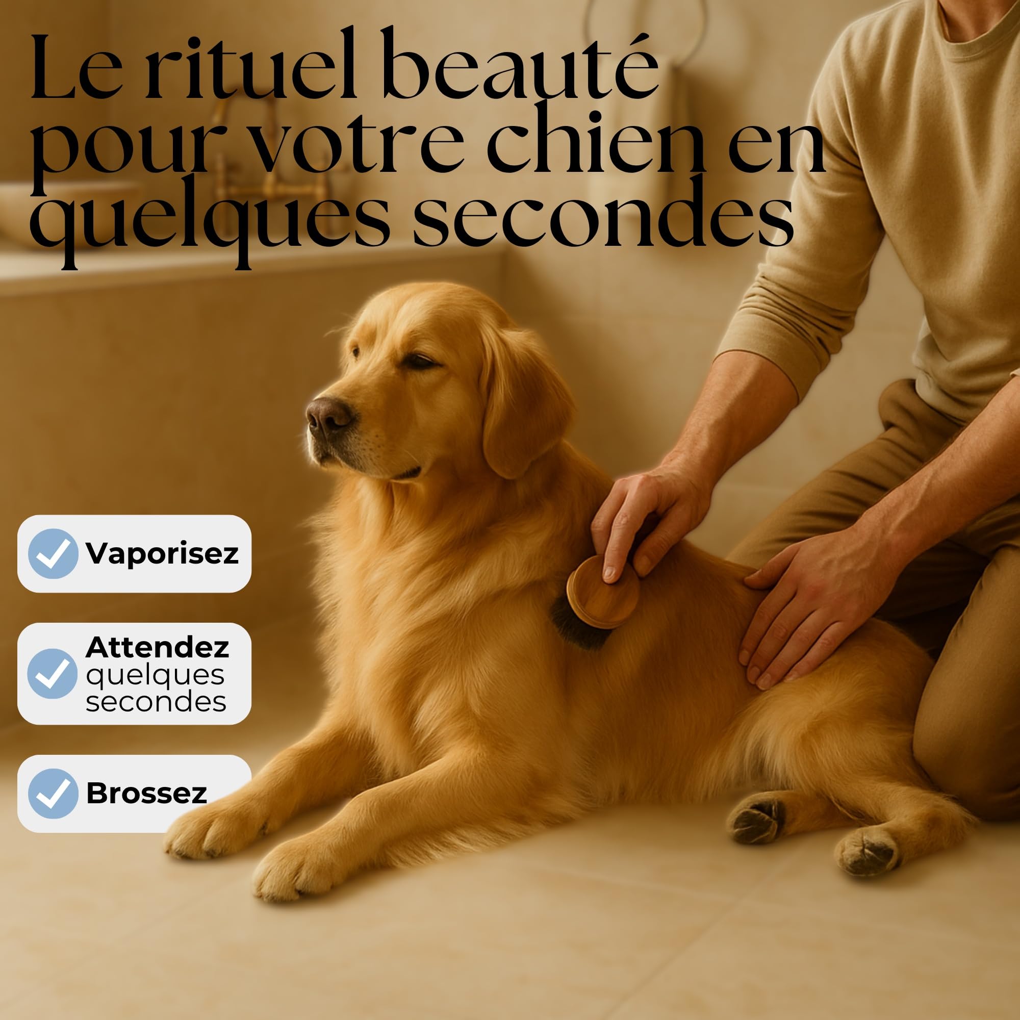 Spray Démêlant Chien 250ml - ASSOPET - Démêlant Poils Chien sans Rinçage, avec Phytokératine et Protéines de Riz - Brillance et Coiffage Immédiat - Non Gras, Usage Quotidien, Made in Italy