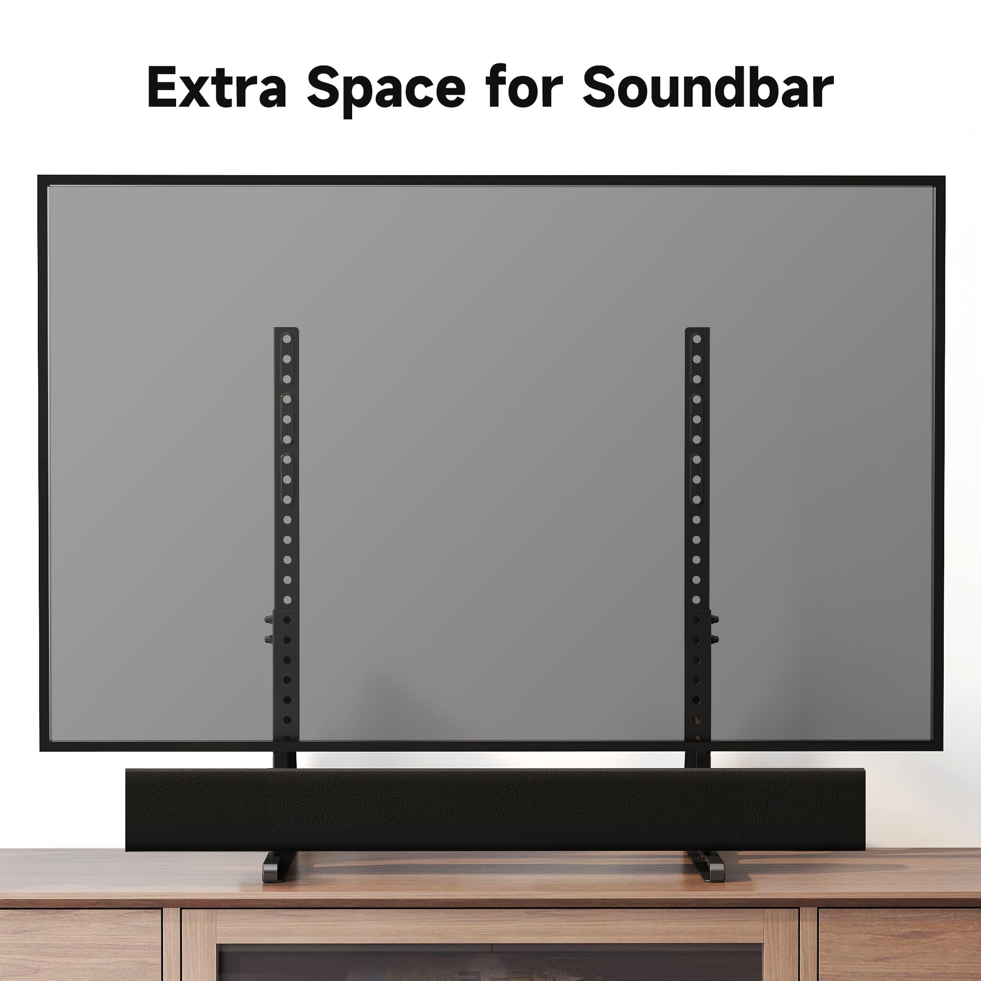 XINLEI Supporto TV universale per TV da 22 a 85 pollici, base in metallo anti-oscillazione, piedini di ricambio robusti e regolabili, VESA max. 1000 x 500 mm, capacità di carico di 55 kg ML1760E