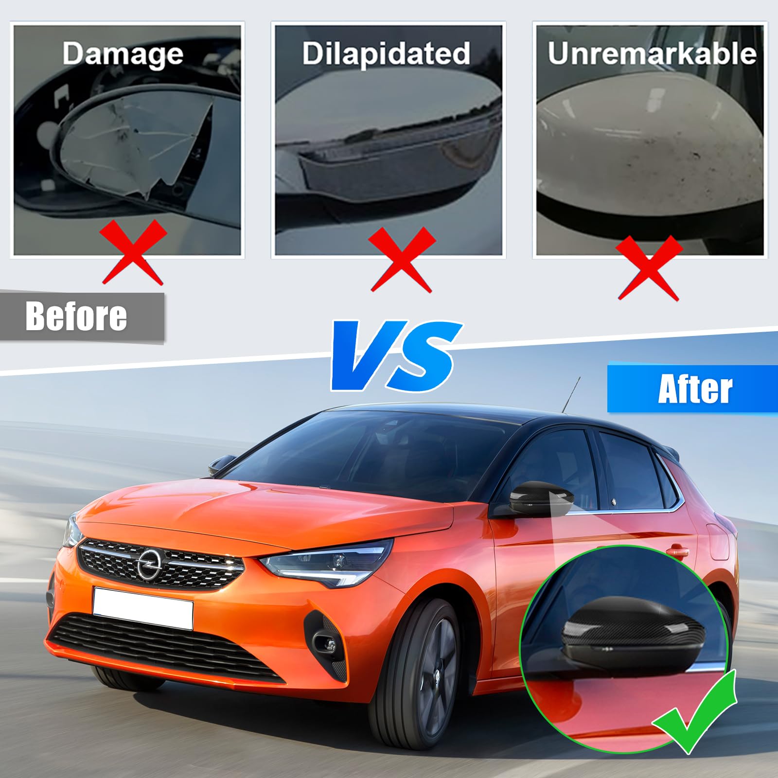 Copertura, specchio esterno per FORD FOCUS sinistro e destro ... - AUTODOC