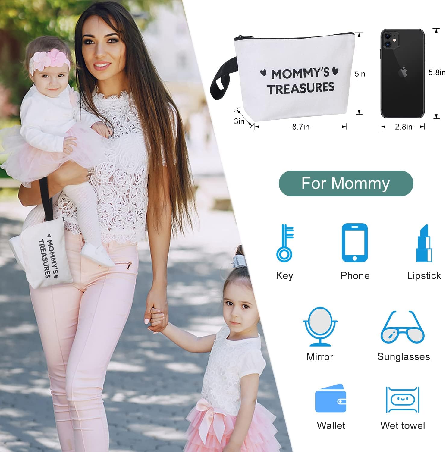 Extrogif MAMA Tote Bag Mothers Day Gifts for New Mom, Pregnant Women, Hospital Bag Essentials for Labor and Delivery with Zipper, Pregnancy Gifts for Expecting First Time Mom | Multi-functional - Image 5