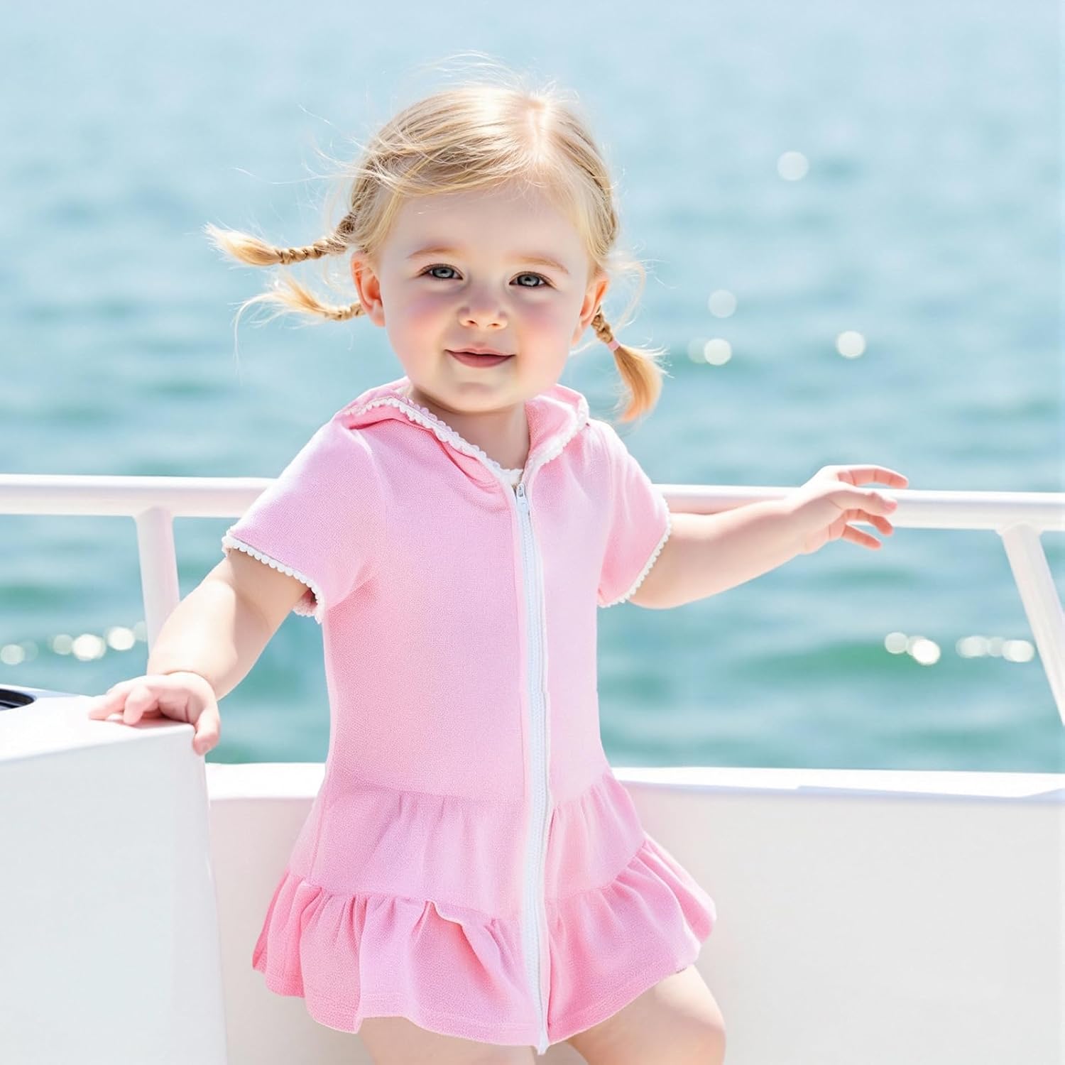 Toddler Little Girl Swim Cover Up Beach Towel Robe Bathing Suit Cover Ups Swimsuit Summer Baby Beach Essentials - Image 2