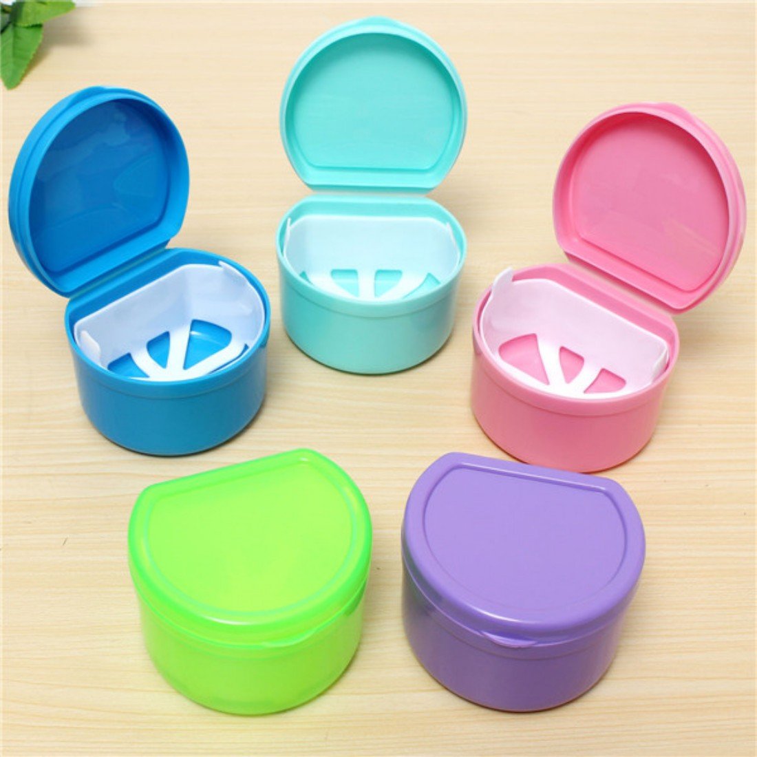 Plastic Dental Container Orthodontic Case Denture Bath Box Mouthguards