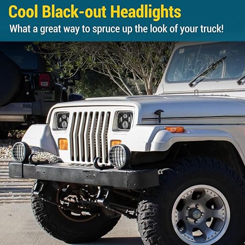 Miniatura 7 de Faros delanteros LED de 5 x 7 x 6 pulgadas, H6054 6054 H5054 6052 LED compatible con Jeep Cherokee XJ Wrangler YJ Comanche MJ Corolla Tacoma Ford