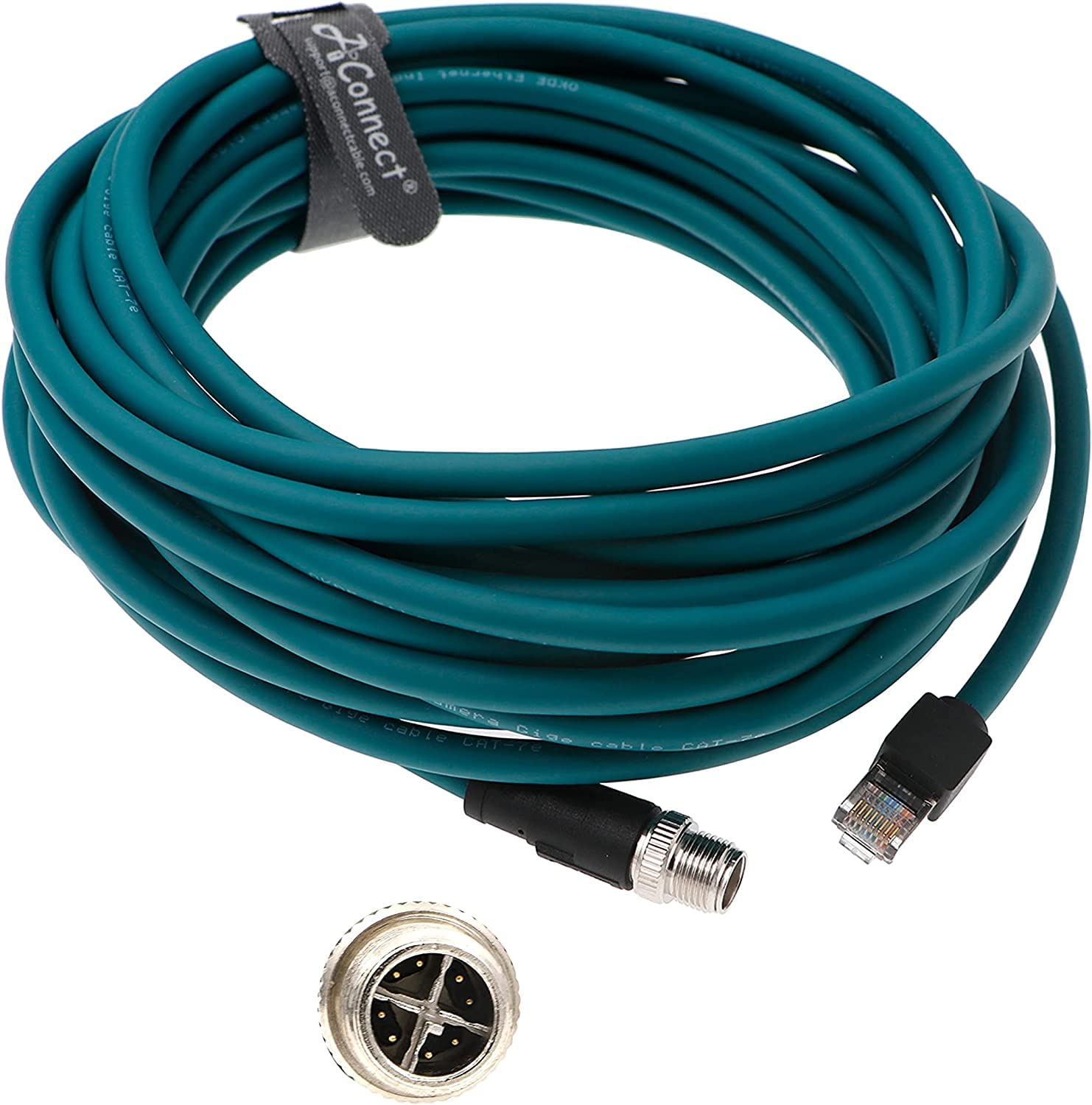 M12 8 Position X-Code to RJ45 Ethernet Network Cable for Cognex in Sight Industrial Camera Shielded Cord High Flexible Waterproof 8M