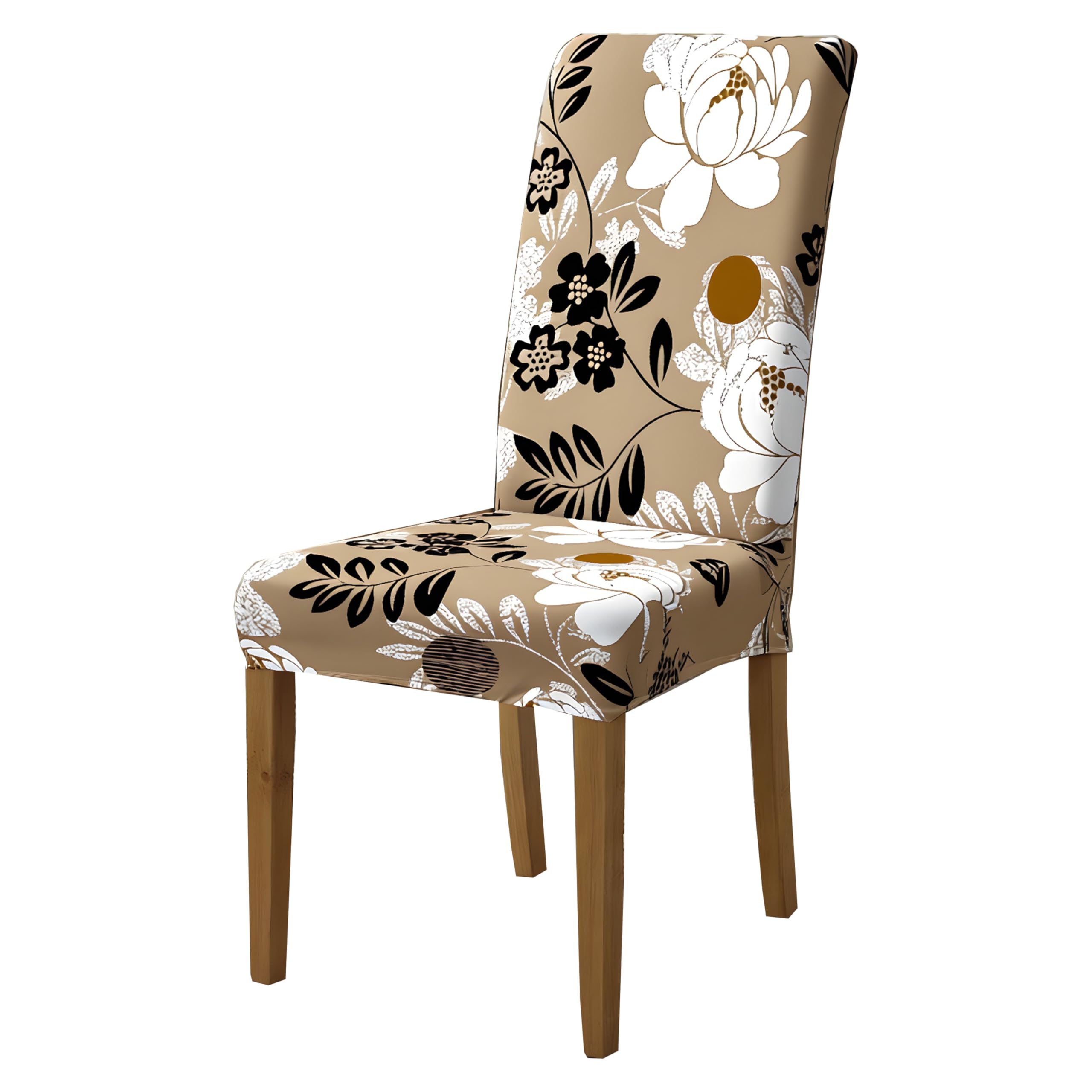 Lalluxy Chair Covers for Dining Chairs Set of 6, Stretchy Soft Parson Chair Covers Removable Washable Kitchen Dining Room Chair Slipcovers with