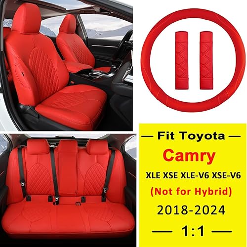 Miniatura 2 de GIANT PANDA Juego completo de fundas de asiento de automóvil personalizadas para Toyota Camry XLE XSE XLE-V6 XSE-V6 2018 2019 2020 2021 2022 2023