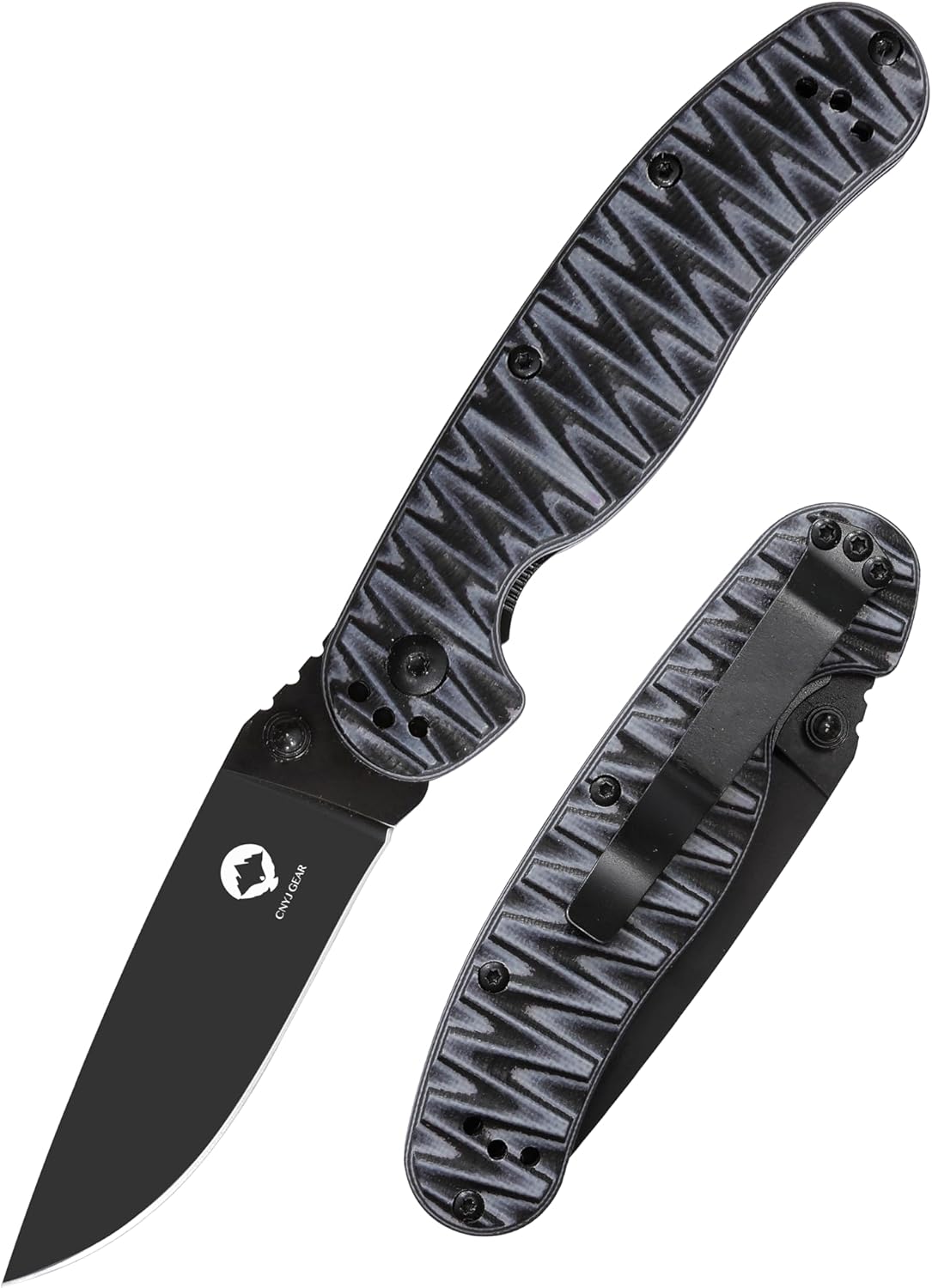 Folding Knife Everyday Carrying Pocket Knife D2 Steel Blade G10 Tactical Handle EDC Knife Water Ripple Style Handle