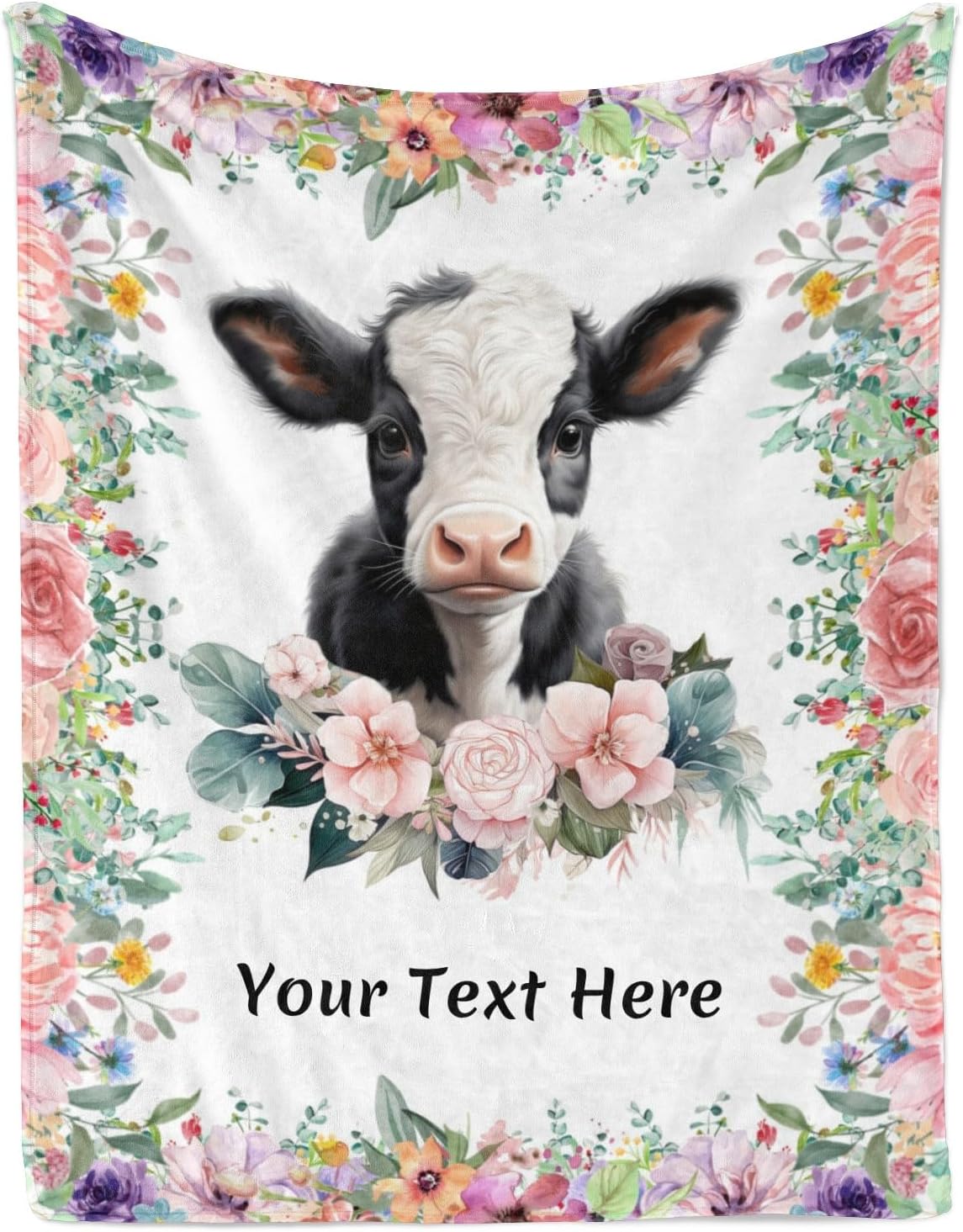 Customized Sloth Blanket, Personalized Throw Blanket for Couch Sofa Bed, Soft Warm Fuzzy Cozy, 60" x 80"