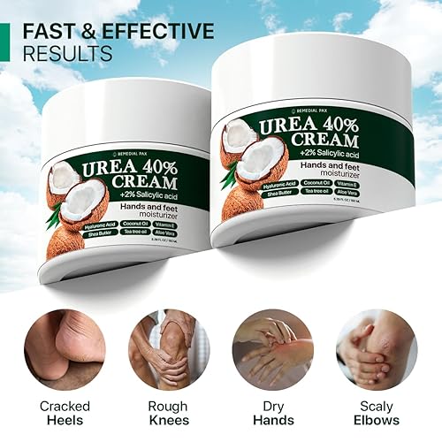 Miniatura 5 de REMEDIAL PAX Urea Cream 40 Percent for Feet, 40% Urea Foot Cream for Dry Cracked Heels Knees Elbows Callus Hands Repair Treatment with 2% Salicylic