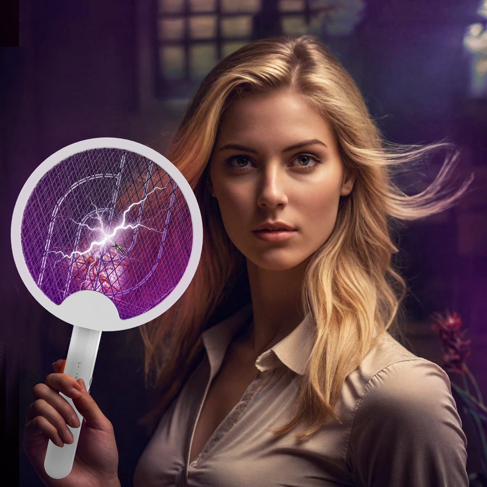 iHaveElectric Fly Swatter, 2-in-1 Bug Zapper for Home Indoor and Outdoor Use, Rechargeable Dual Modes Mosquito Zapper, Say Goodbye to Bugs in Your Bedroom, Kitchen, Backyard, Patio and Camping