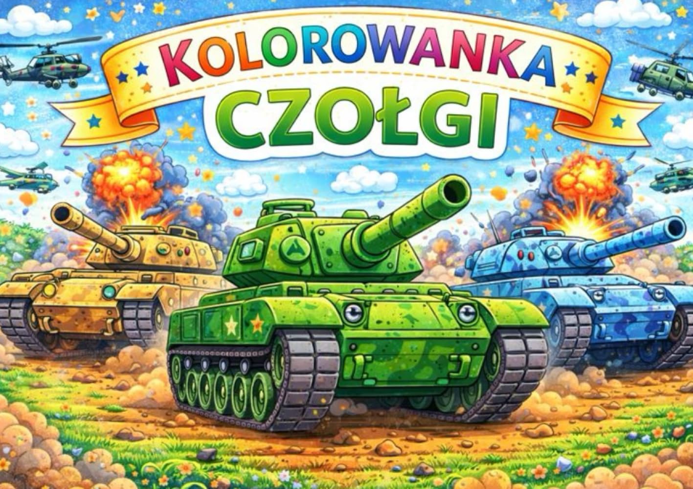 Kolorowanka czołgi: Kolorowanka dla dzieci i młodzieży