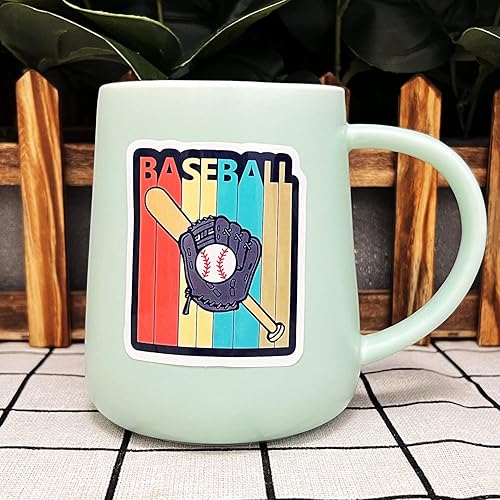 Miniatura 7 de AOWDIAO 50 calcomanías de béisbol, calcomanías de vinilo impermeables para botellas de agua, computadoras portátiles, recuerdos de fiesta de béisbol