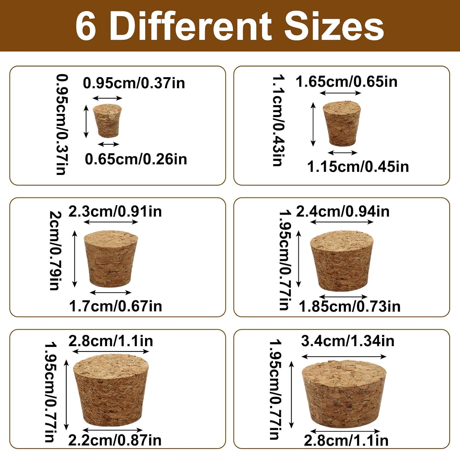 30Pcs Cork Stoppers for Bottles