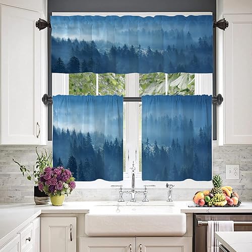 Miniatura 8 de BaoNews Cenefas de cocina con textura de mármol blanco para ventanas, mármol blanco con natural para cenefas opacas, cortinas de poliéster multicapa