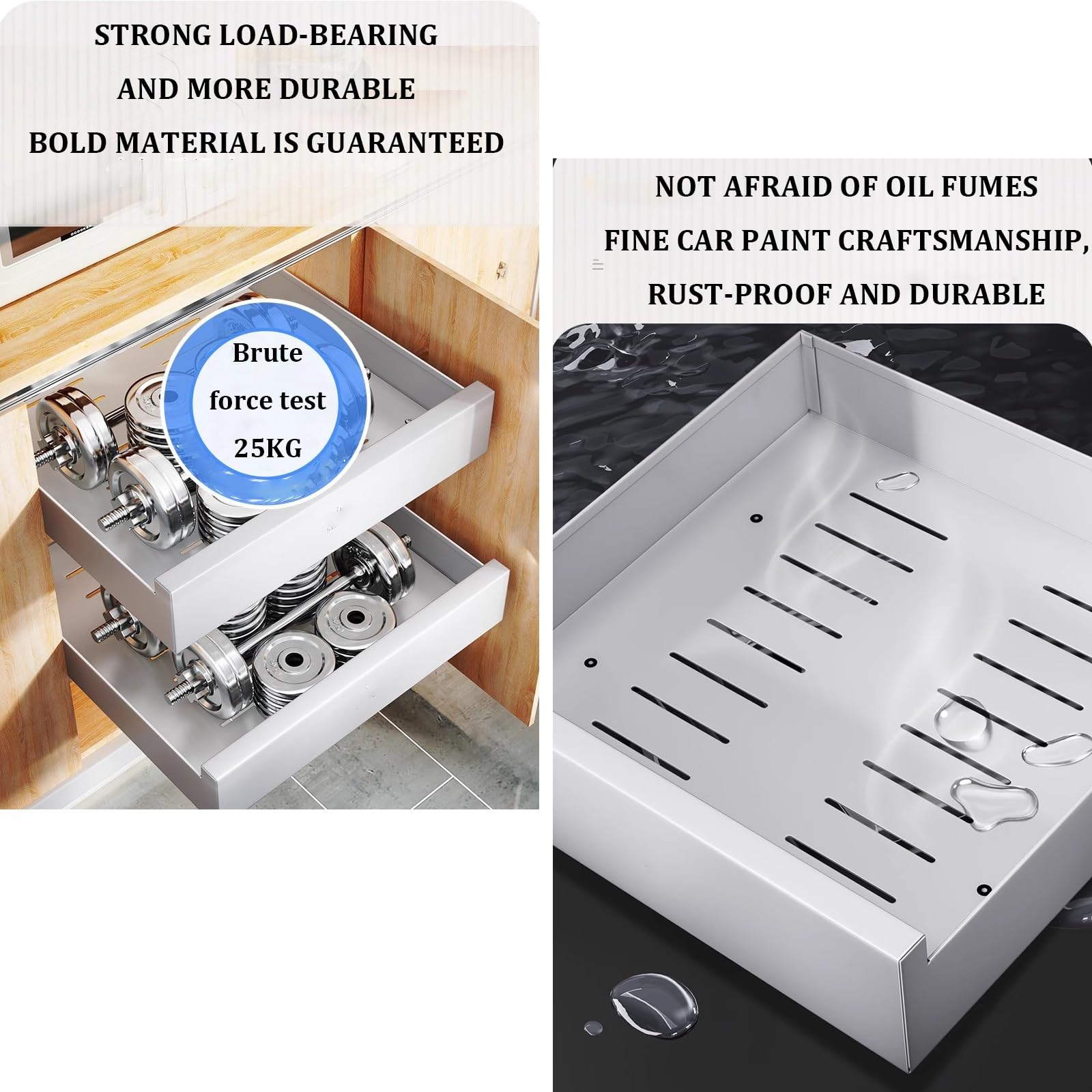 Amazon｜引き出し式キャビネットオーガナイザー2個、スライド式