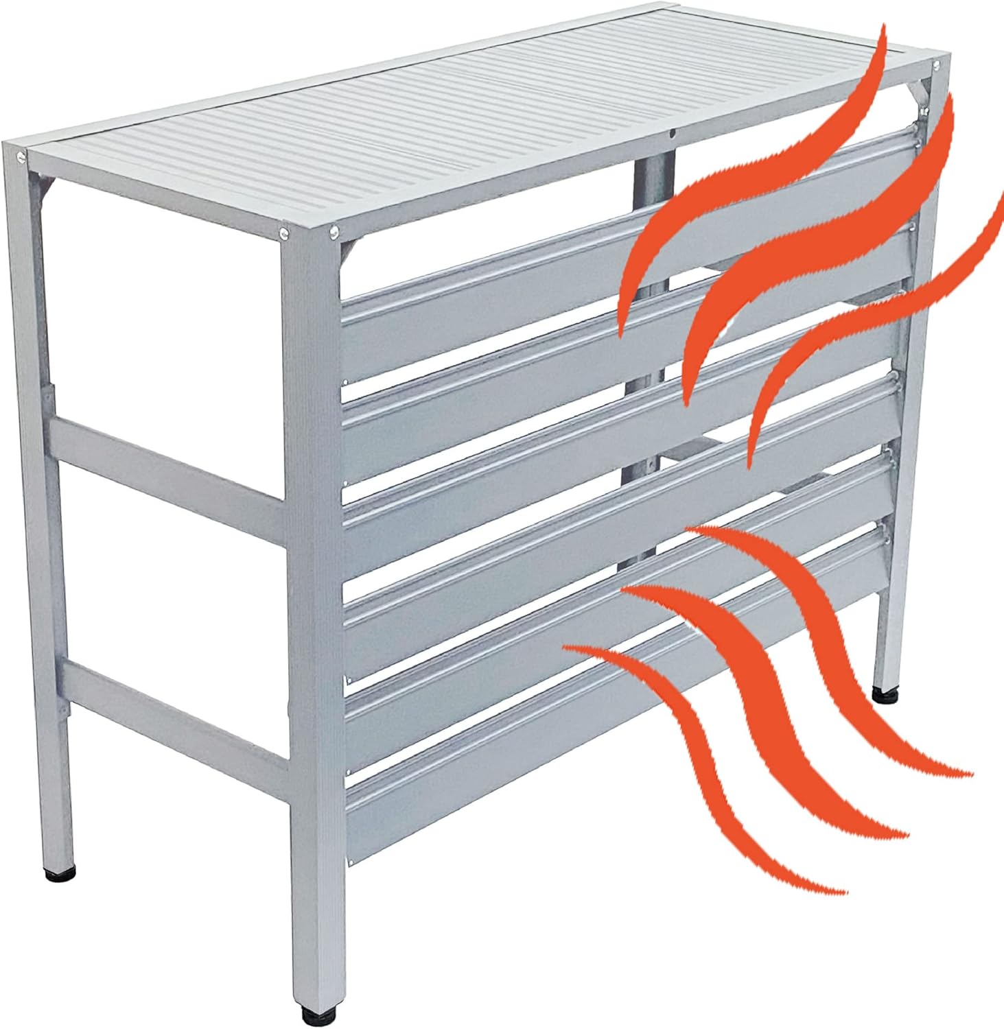 v1643 室外機カバー アルミ製 排気ルーバー M ダークグレー fkip.unmul