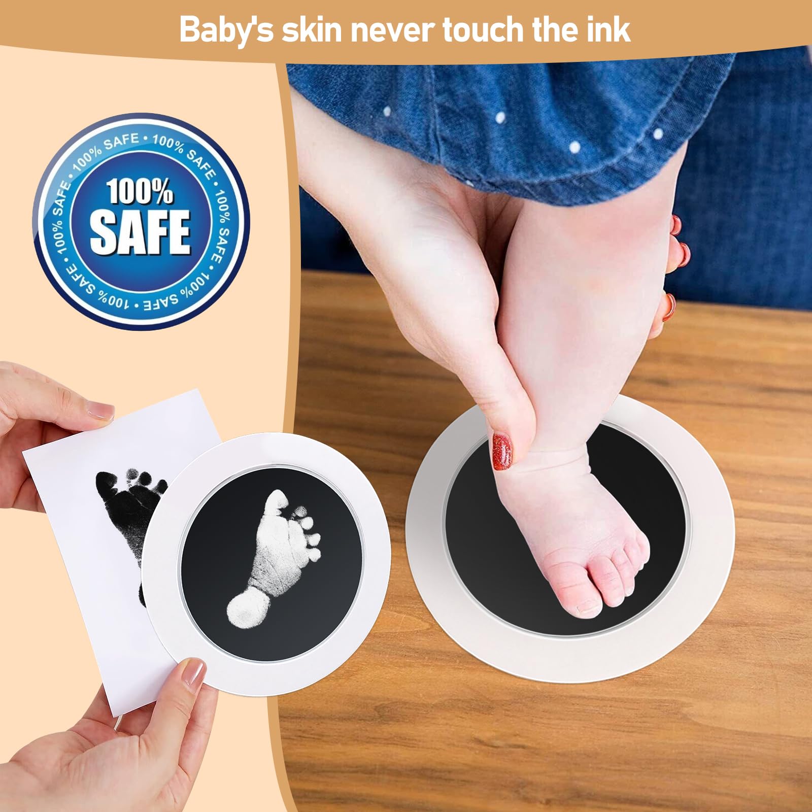Kit Impronte Bimbi 4 Pezzi - Timbri Non Tossici Per Mani E Piedi Di Neonati E Animali - Foto 9